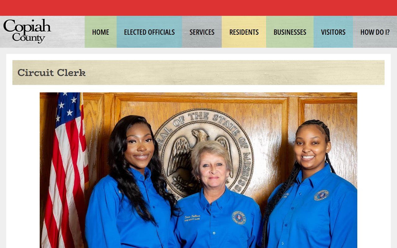 Copiah County Circuit Clerk court records office page
