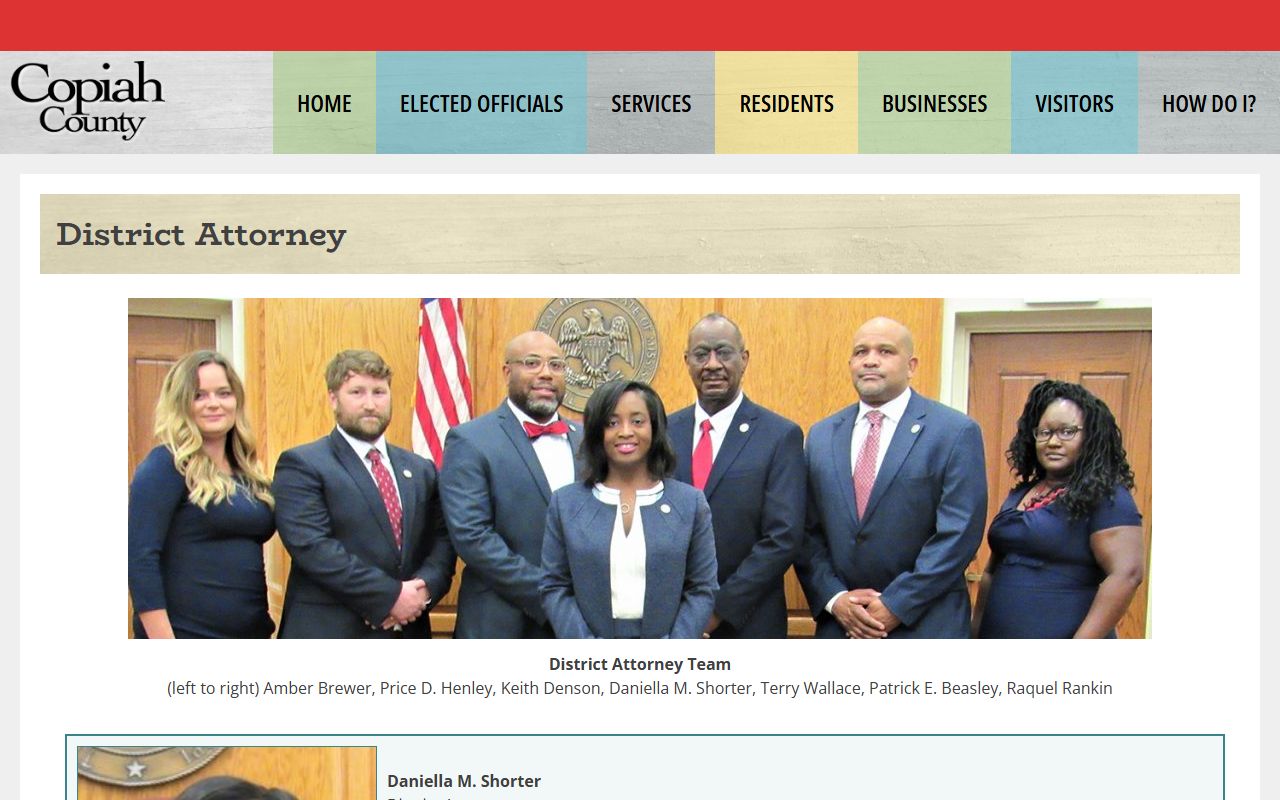 Copiah County District Attorney office, prosecutor of felony criminal court records cases
