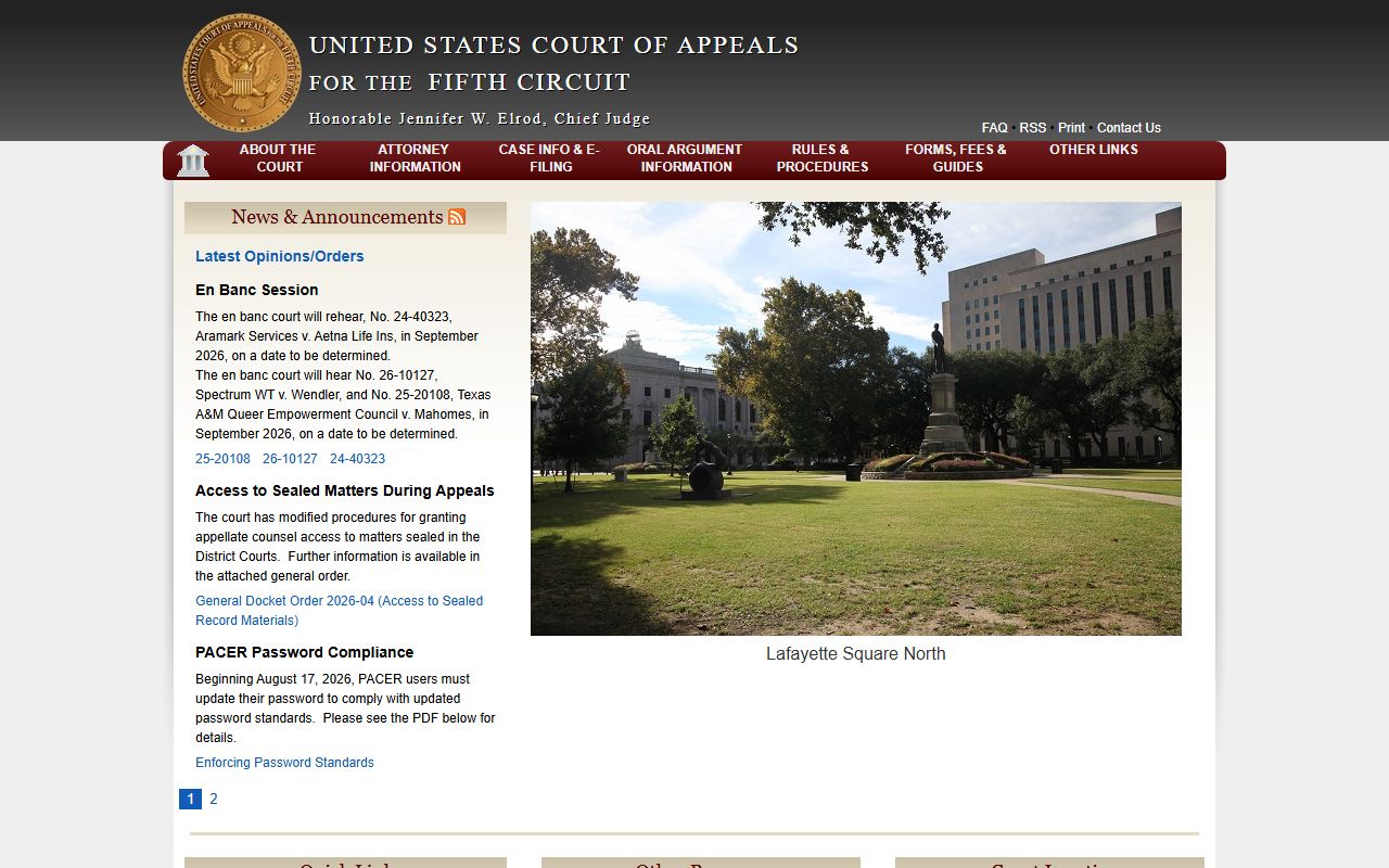 Copiah County federal court records and appeals at the U.S. Fifth Circuit Court of Appeals