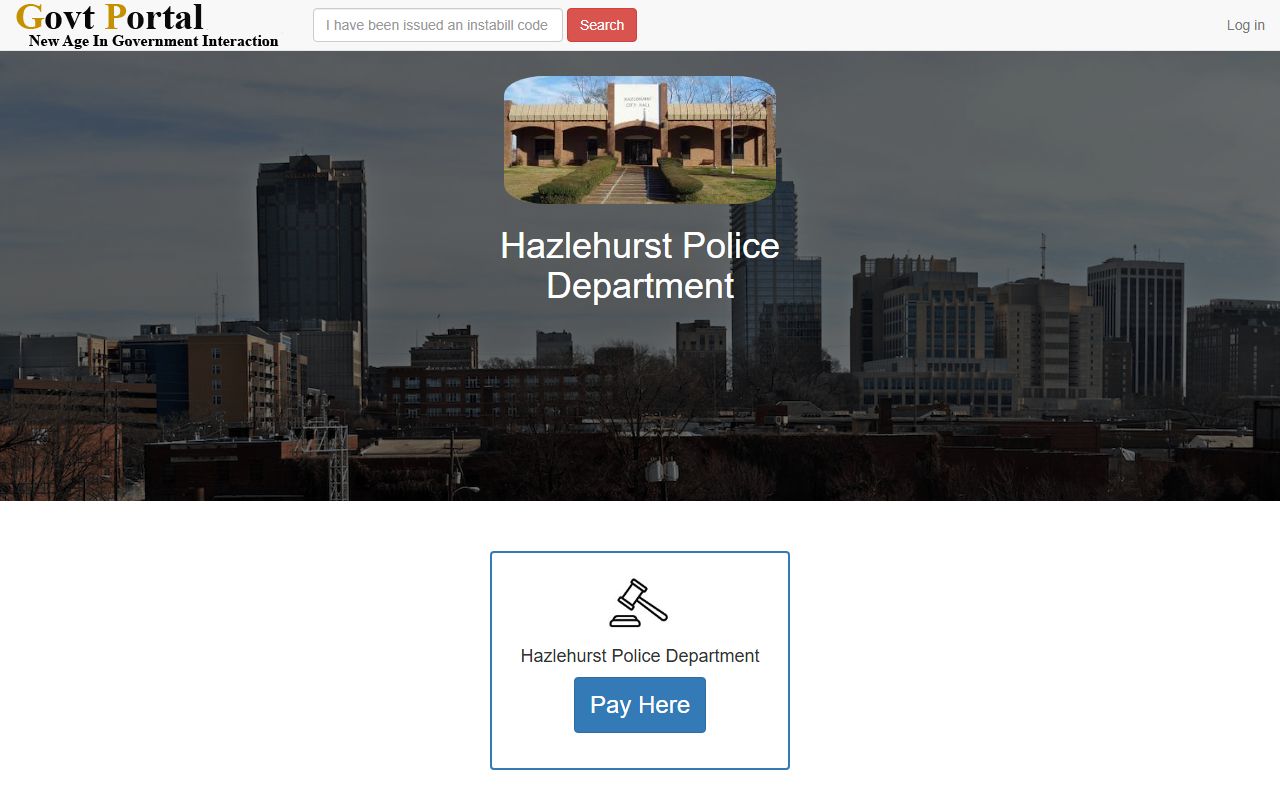 Copiah County traffic ticket payment on the Hazlehurst Police Department portal